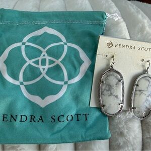 Kendra Scott Danielle white howlite Earrings NWOT